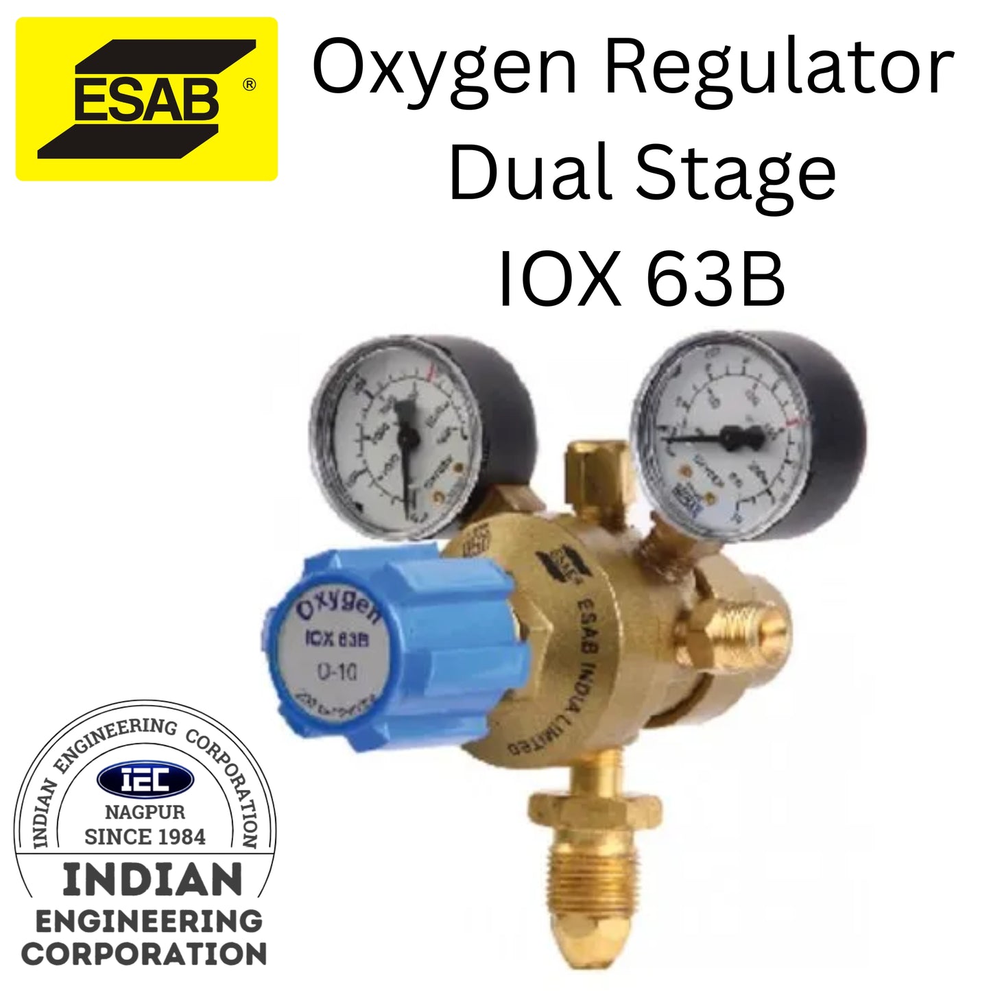 ESAB Oxygen Gas Regulator IOX 63B Double Stage
